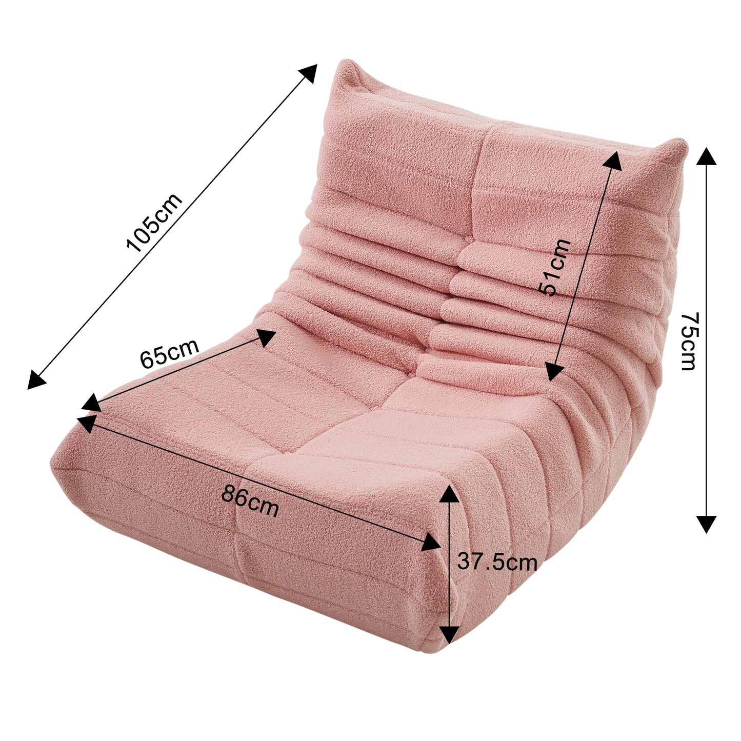 Pouf canapé Velours