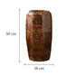 Grand Vase Octogonal Artisanal Effet Bois