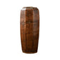 Grand Vase Octogonal Artisanal Effet Bois