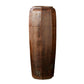 Grand Vase Octogonal Artisanal Effet Bois