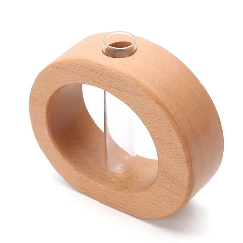 Soliflore Rond en Bois avec Tube