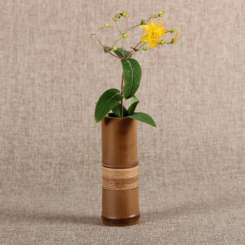 Vase Soliflore Tubulaire Marron
