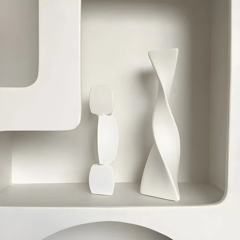 Grand Vase Artisanal Torsadé Blanc ou Noir