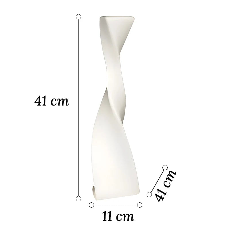 Grand Vase Artisanal Torsadé Blanc ou Noir