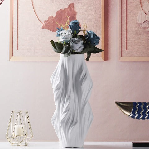 Grand Vase Artistique Effet Flamme