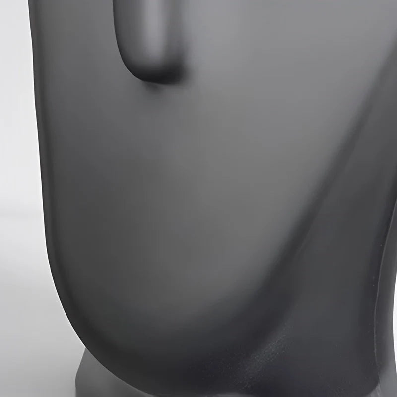 Grand Vase Décoration d'Intérieur Visage Gris