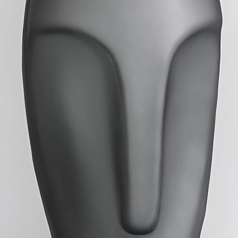 Grand Vase Décoration d'Intérieur Visage Gris