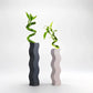 Grand Vase Ondulé Original Gris ou Rose