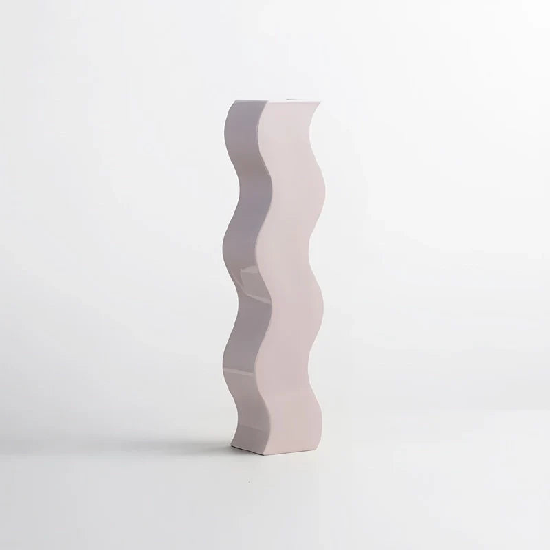 Grand Vase Ondulé Original Gris ou Rose