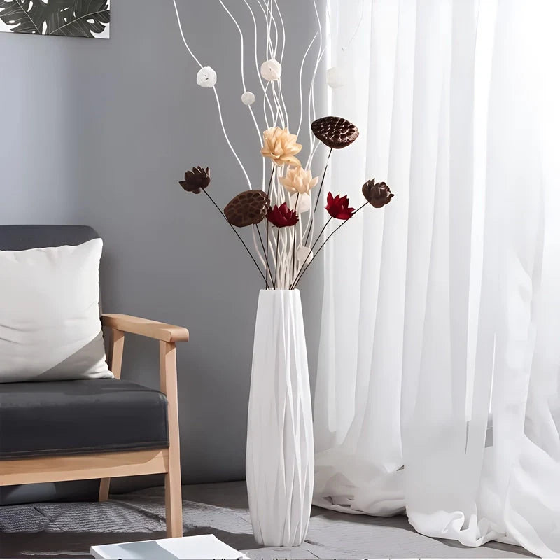 Grand Vase Original Blanc Origami