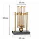 Grand Vase Transparent Cerclé sur Support