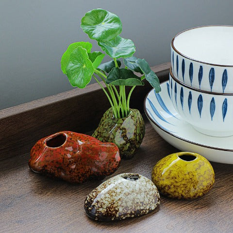 Mini-Vase Élégant Pierre Colorée