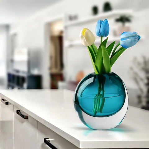 Soliflore Rond Transparent et Coloré