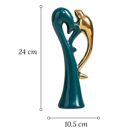 Vase Vert Foncé et Ses Ornements