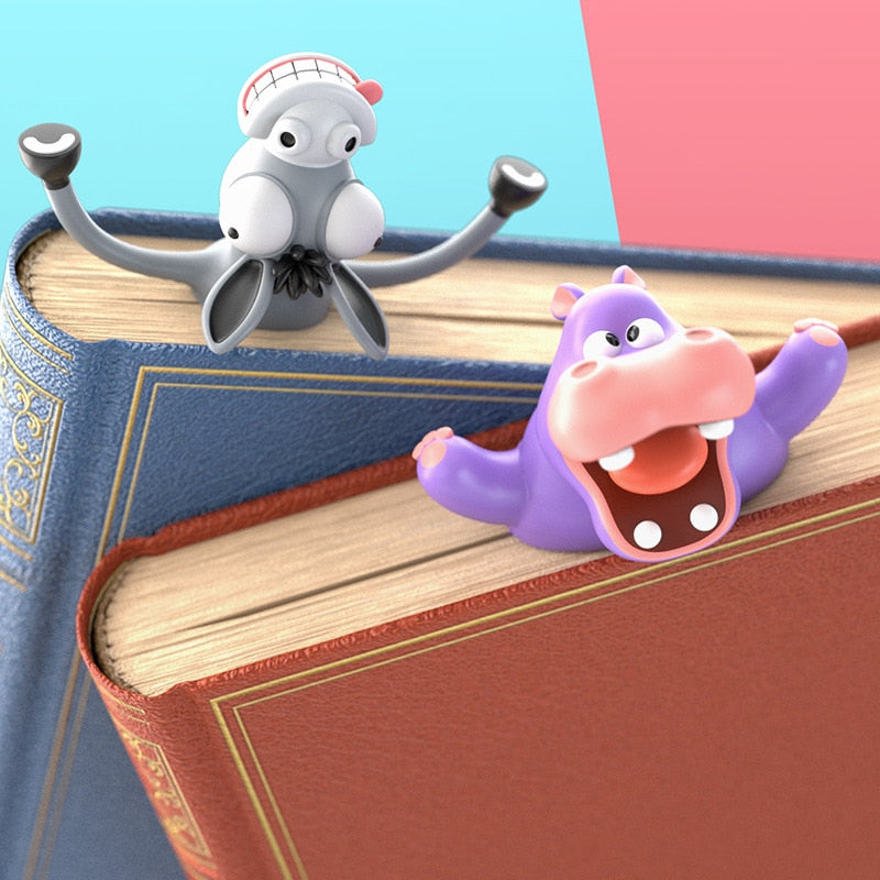 Marque page hippopotame