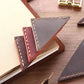 Marque page coin en cuir
