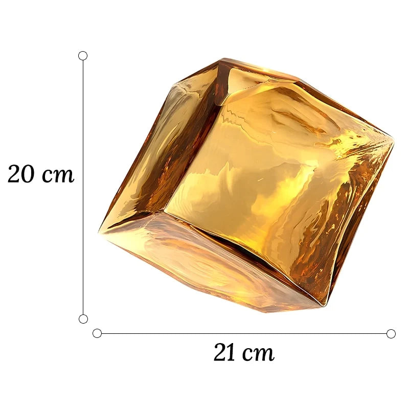 Soliflore Ambre Cubique Translucide Hydroponique