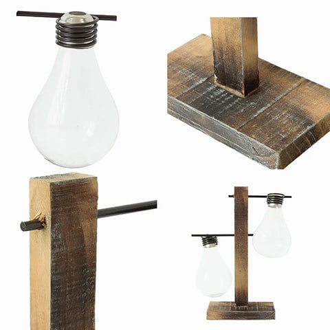 Soliflore Ampoule avec Support Socle