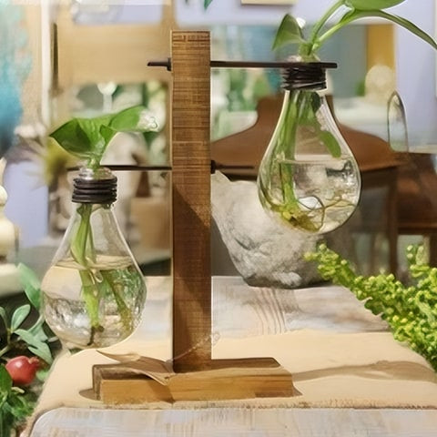 Soliflore Ampoule avec Support Socle