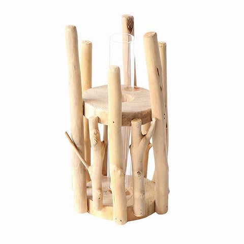 Soliflore en Bois Artisanal Créatif