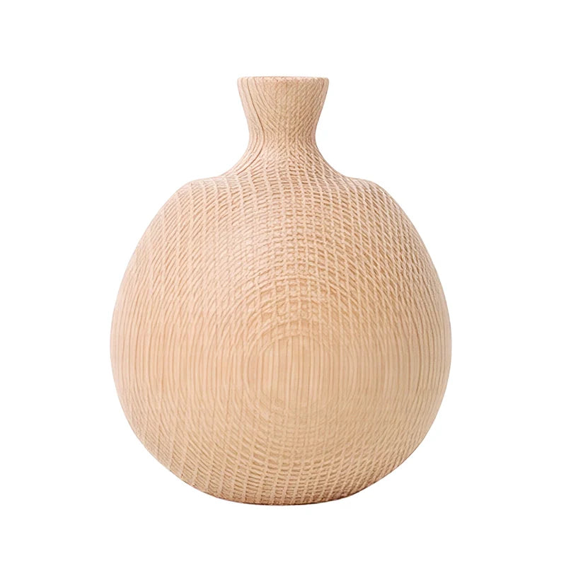 Soliflore Boule avec Col Fin en Bois