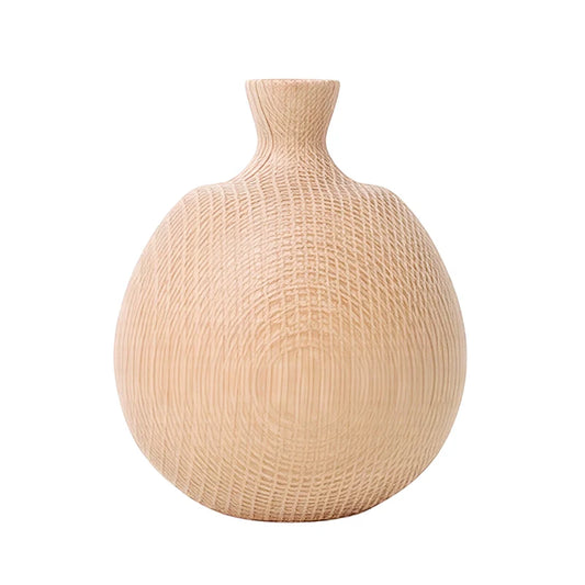 Soliflore Boule avec Col Fin en Bois