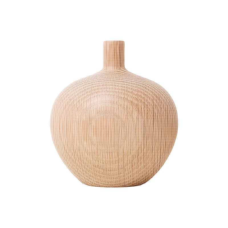 Soliflore Boule avec Col Fin en Bois