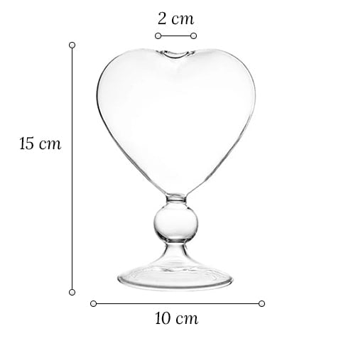 Soliflore Cœur Transparent sur Pied