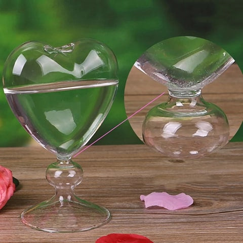 Soliflore Cœur Transparent sur Pied