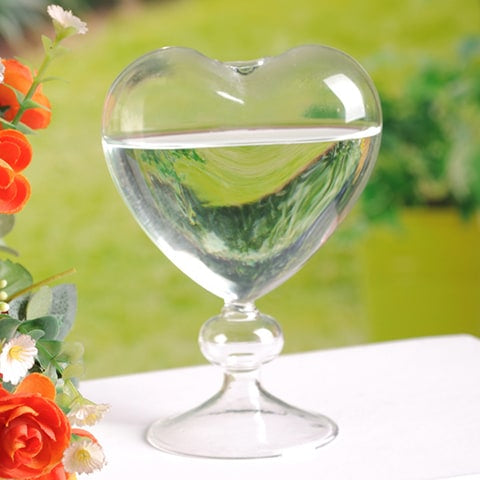 Soliflore Cœur Transparent sur Pied