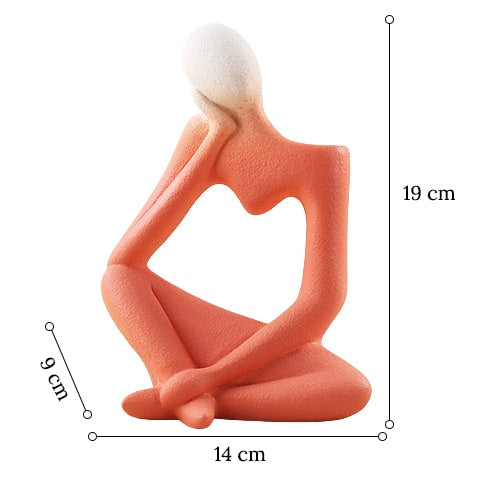 Vase Soliflore Design Figurine Pensive