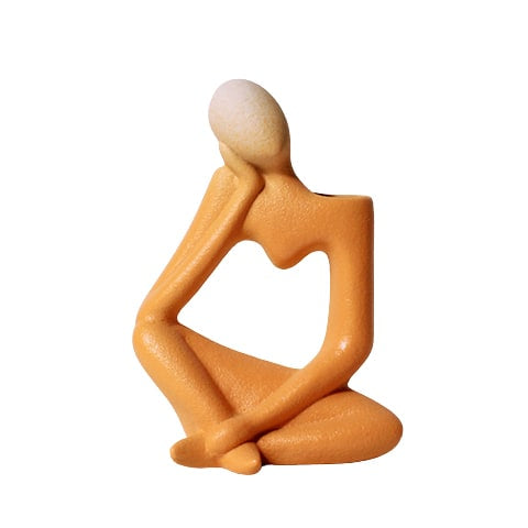 Vase Soliflore Design Figurine Pensive