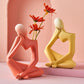 Vase Soliflore Design Figurine Pensive