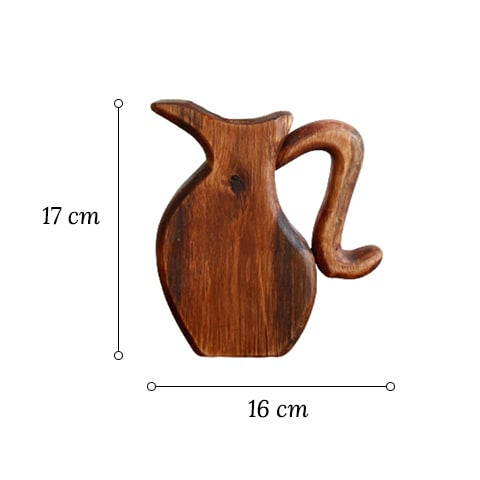 Soliflore en Bois Forme Cruche