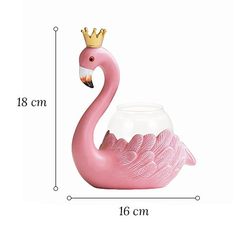 Soliflore Flamant Rose Couronné