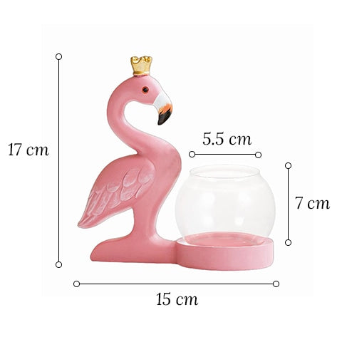 Soliflore Flamant Rose Couronné