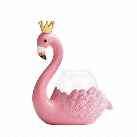Soliflore Flamant Rose Couronné
