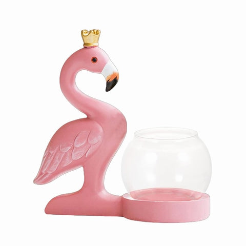 Soliflore Flamant Rose Couronné