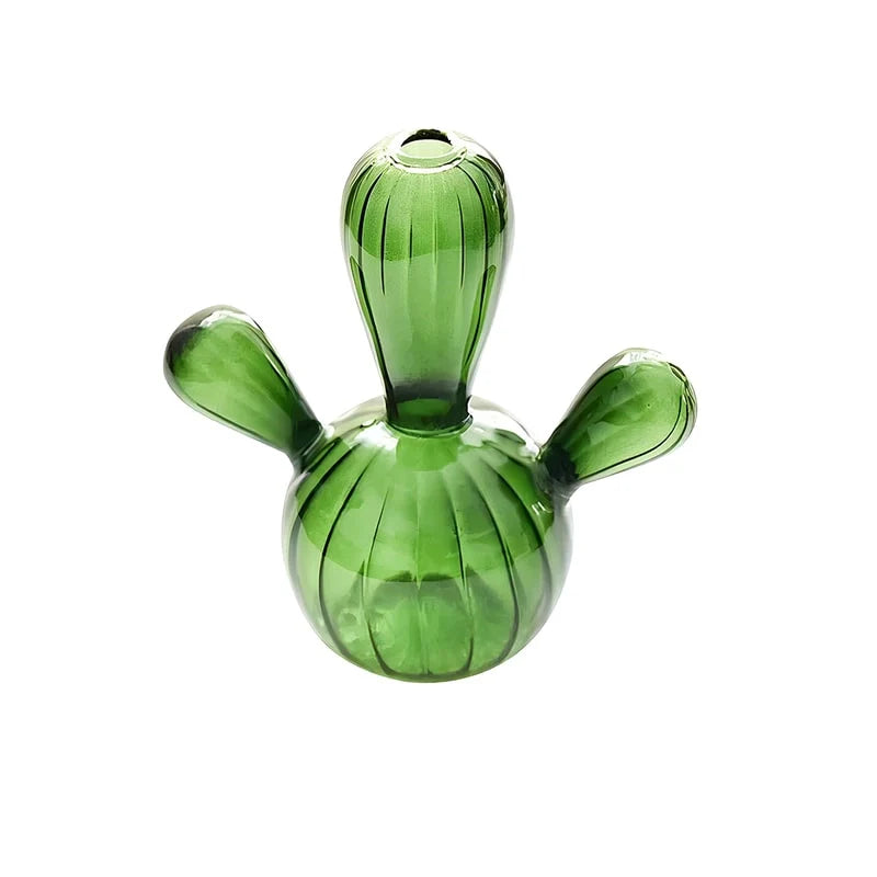 Soliflore Forme Cactus Vert Foncé Translucide