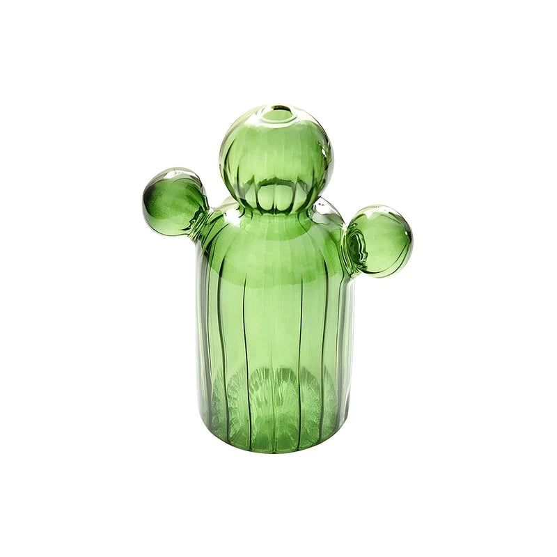 Soliflore Forme Cactus Vert Foncé Translucide