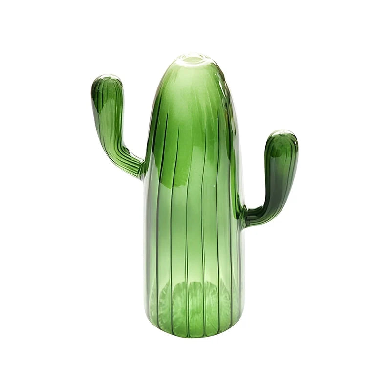 Soliflore Forme Cactus Vert Foncé Translucide