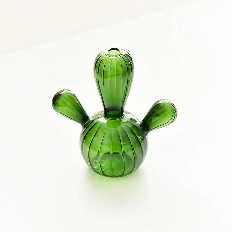 Soliflore Forme Cactus Vert Foncé Translucide