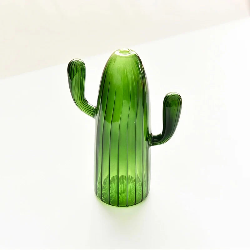 Soliflore Forme Cactus Vert Foncé Translucide