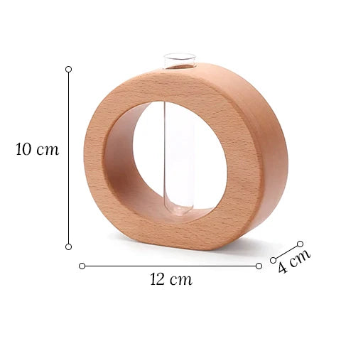 Soliflore Rond en Bois avec Tube