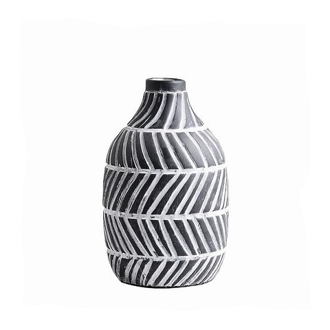 Vase Original à Rayures Obliques Deux Couleurs