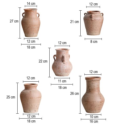 Vase Amphore Argile Rouge Vieillie