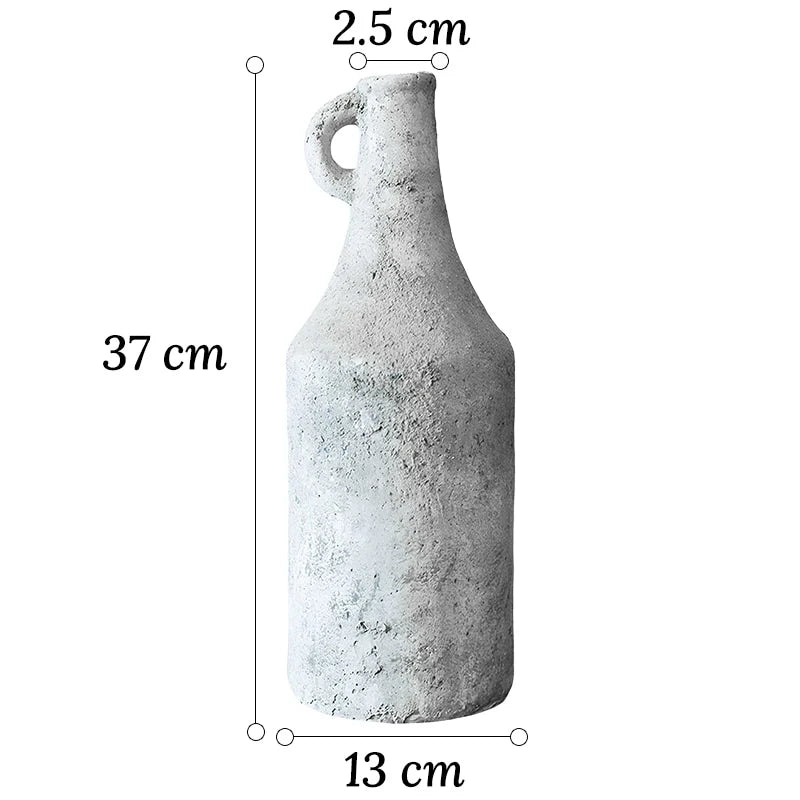 Vase Ancien Forme Bouteille avec Anse