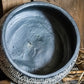 Vase d'Antan Gris Foncé Strié Blanc