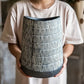 Vase d'Antan Gris Foncé Strié Blanc