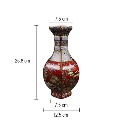 Vase Antique Chinois Fleurs et Oiseaux avec Dorure